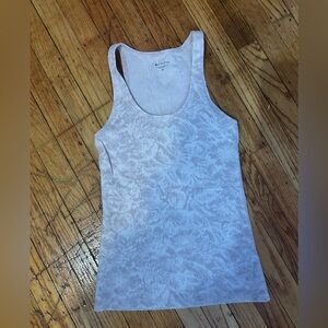 Athleta White Floral Tank Top